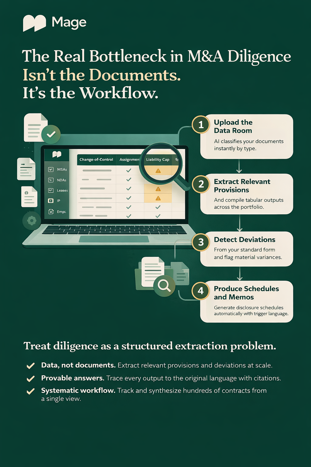The real bottleneck in M&A diligence: a structured extraction workflow