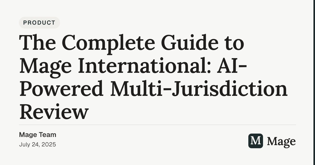 The Complete Guide to Mage International: AI-Powered Multi-Jurisdiction ...