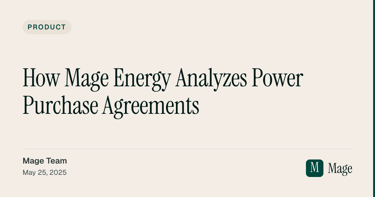 How Mage Energy Analyzes Power Purchase Agreements Mage Opengraph Image Yqks0s