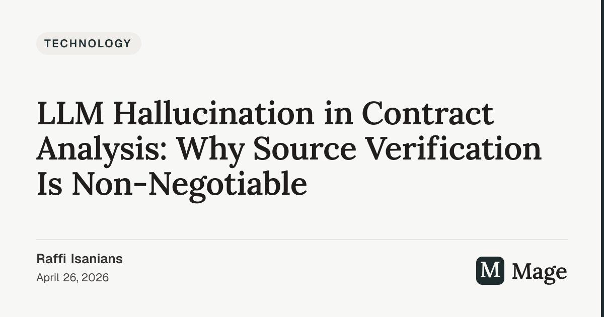 LLM Hallucination in Contract Analysis: Why Source Verification Is Non ...